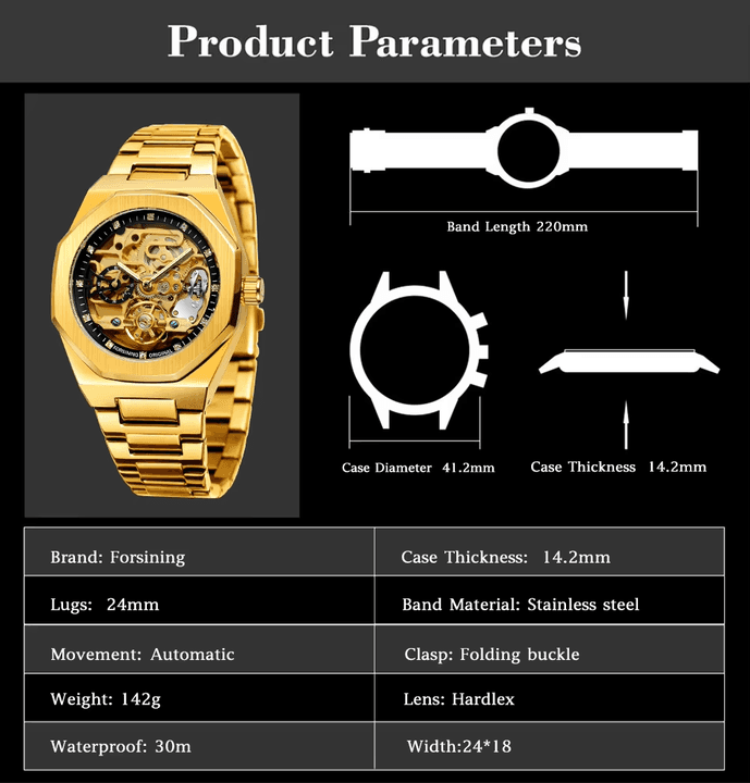 Product Parameters for Watch